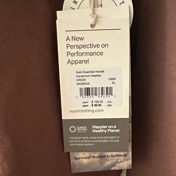 Vuori Women's Cardamom Heather Hoodie - Picture 2 of 3